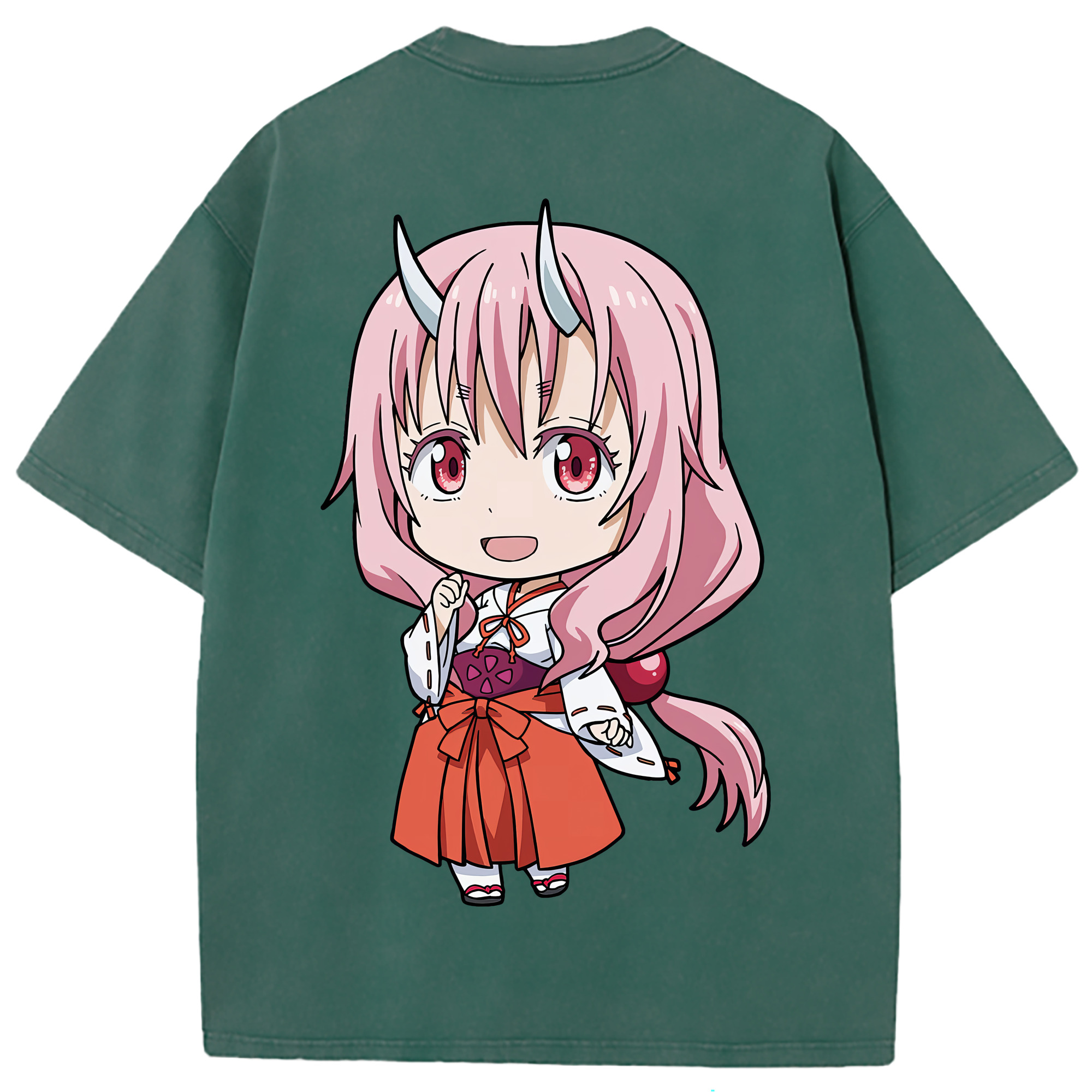 （画像用） 転スラ Regarding Reincarnated to Slime 綿100% ヴィンテージ風 半袖Tシャツ（背面プリント）